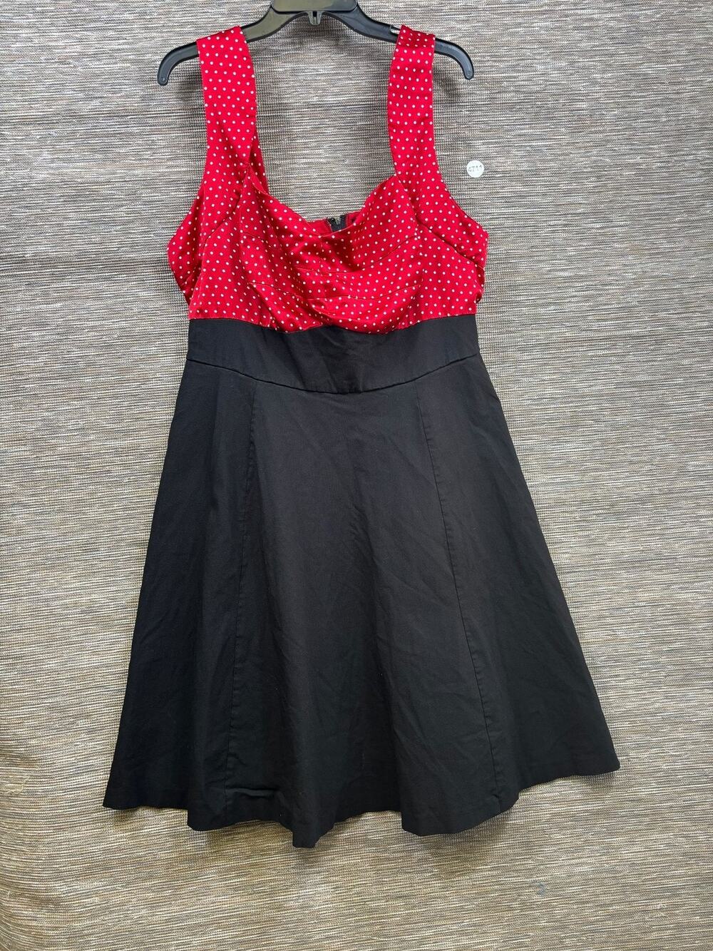 Torrid Dress Womens Plus 20 Black Red Polka Dot Sweetheart Fit & Flare Sundress